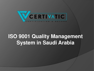 ISO 9001 Quality Management System in Saudi Arabia