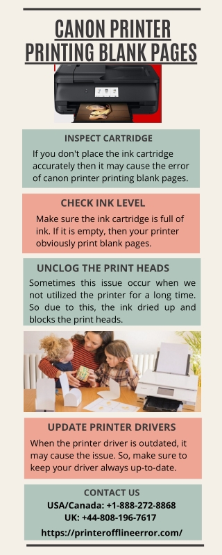 Guide To Fix Canon Printer Printing Blank Pages Error