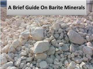 Major uses of barite minerals
