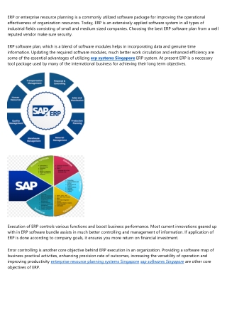 The Core Objectives of ERP