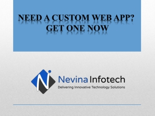 Need a Custom Web app? Get one now