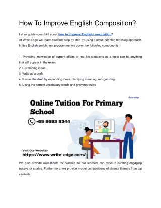 How To Improve English Composition