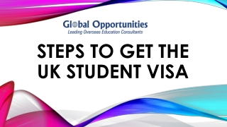 Steps to Get the UK Student Visa