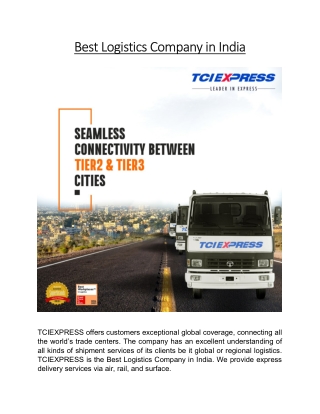 Best Logistics Company in India