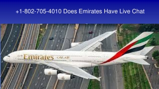 Does Emirates Have Live Chat?