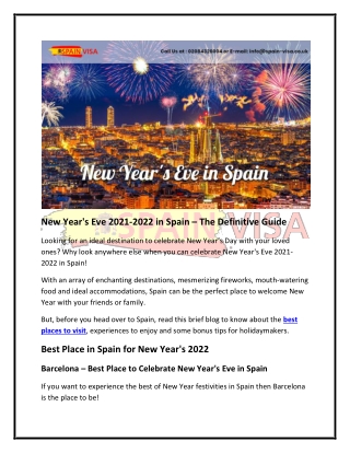 New Year's Eve 2021-2022 in Spain – Ultimate Guide for Tourists