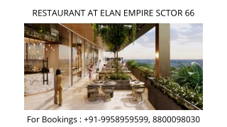 Elan Empire Restaurant Shop Road Facing, Elan Empire Road Facing Restaurants Pri