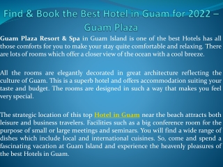 Find & Book the Best Hotel in Guam for 2022 – Guam Plaza
