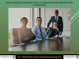 How an Executive search Firm in Vancouver or Toronto find candidates
