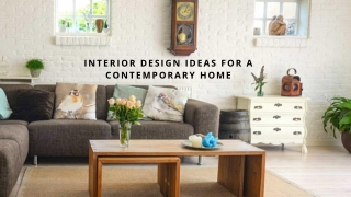 Interior Design Ideas for a Contemporary Home