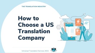 How To Choose A US Translation Company?