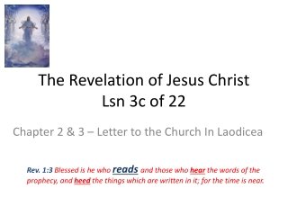 The Revelation of Jesus Christ Lsn 3c of 22