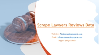 Scrape Lawyers Reviews Data