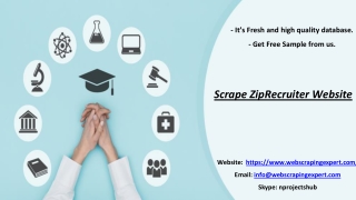 Scrape ZipRecruiter Website