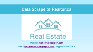 Data Scrape of Realtor.ca