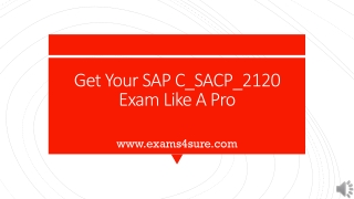 Exams4sure C_SACP_2120 Mock Questions Answers