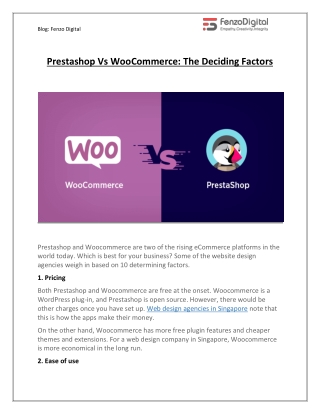 Prestashop Vs WooCommerce The Deciding Factors