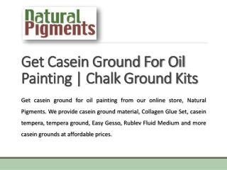 Get Casein Ground For Oil Painting | Chalk Ground Kits