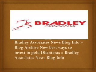 Bradley Associates News Blog Info »Blog Archive New best way