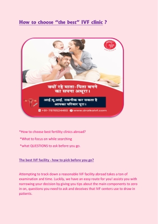 How to choose “the best” IVF clinic