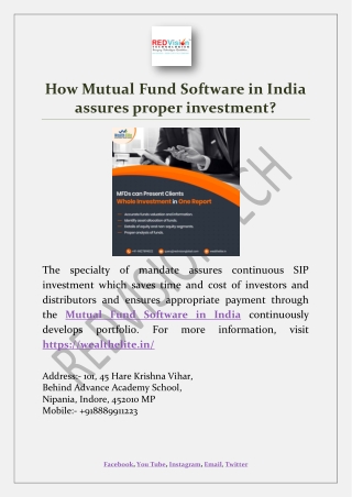 How Mutual Fund Software in India assures proper investment