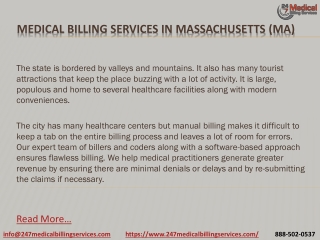 Medical Billing Services In Massachusetts (MA)