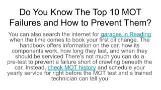 Do You Know The Top 10 MOT Failures and How to Prevent Them_
