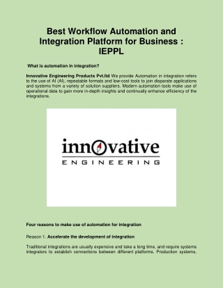 Home - Innovative Engineering Products Pvt. Ltd.