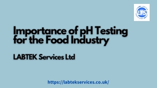 pH Importance of pH Testing for the Food Industry