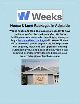 House & Land Packages in Adelaide