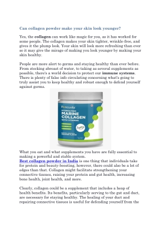 Can collagen powder make your skin look younger