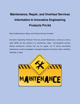 Innovative Engineering Products Pvt.ltd