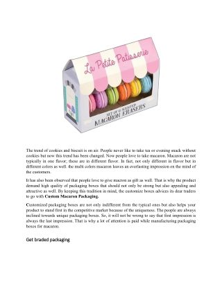 How to Choose Best Quality of Custom Macaron Boxes?