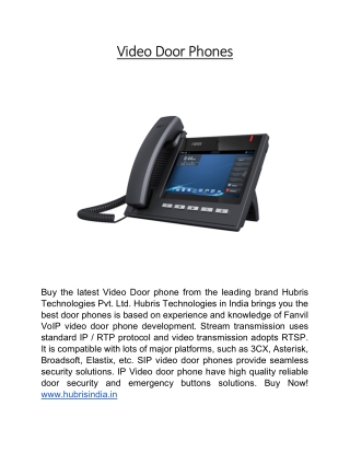 Video Door Phones