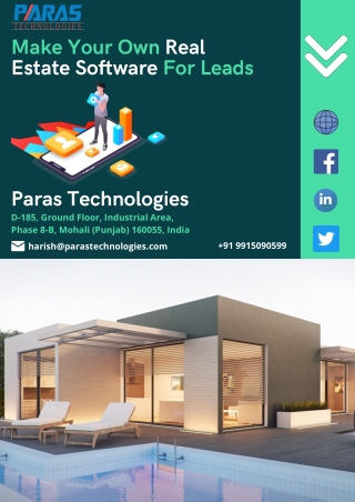 Make Your Own Real Estate Software For Leads | Paras Technologies