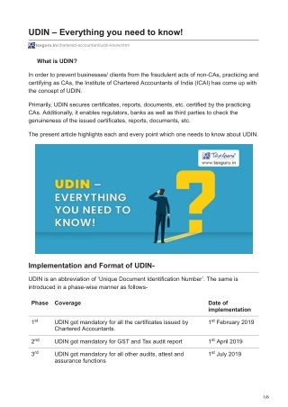 taxguru.in-UDIN  Everything you need to know