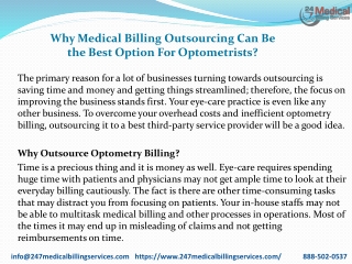 Why Medical Billing Outsourcing Can Be the Best Option For Optometrist