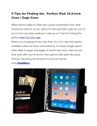 5 Tips for Finding the Perfect iPad 10pro case