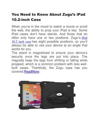 You Need to Know About Zugucase