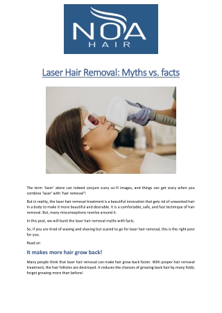 Laser Hair Removal Myths vs facts