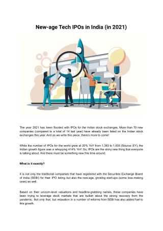 New-age Tech IPOs in India (in 2021)