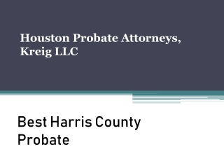 Best Harris County Probate - Call Today (281) 219-9090