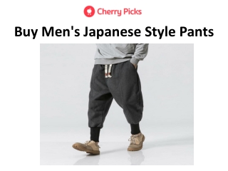 Buy Men's Japanese Style Pants