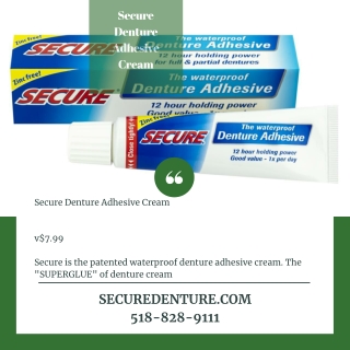 Secure Denture Adhesive Cream