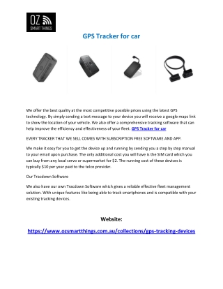 GPS Tracker for car