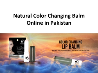 Natural Color Changing Balm Online in Pakistan