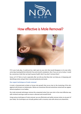 How effective is Mole Removal