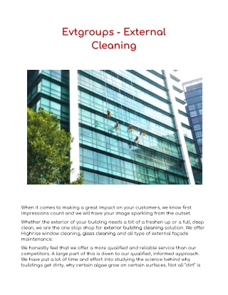 Evtgroups - External Cleaning