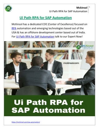 Ui Path RPA for SAP Automation