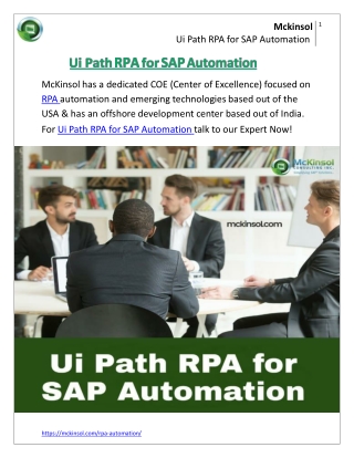 Ui Path RPA for SAP Automation